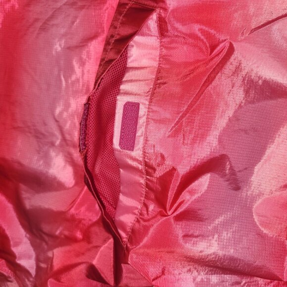 Lands End Girls Medium 10/12 Pink Hooded Windbreaker Jacket 3486 - Picture 3 of 8